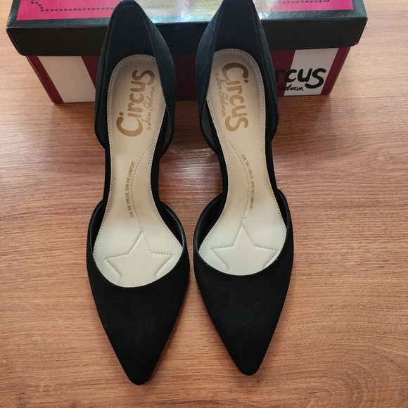 Circus By Sam Edelmam Black Suede 3" Heels Size 9 - Picture 2 of 8
